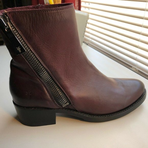 NEW Frye Womens Demi ankle boots in Wine Merlot - Picture 8 of 11